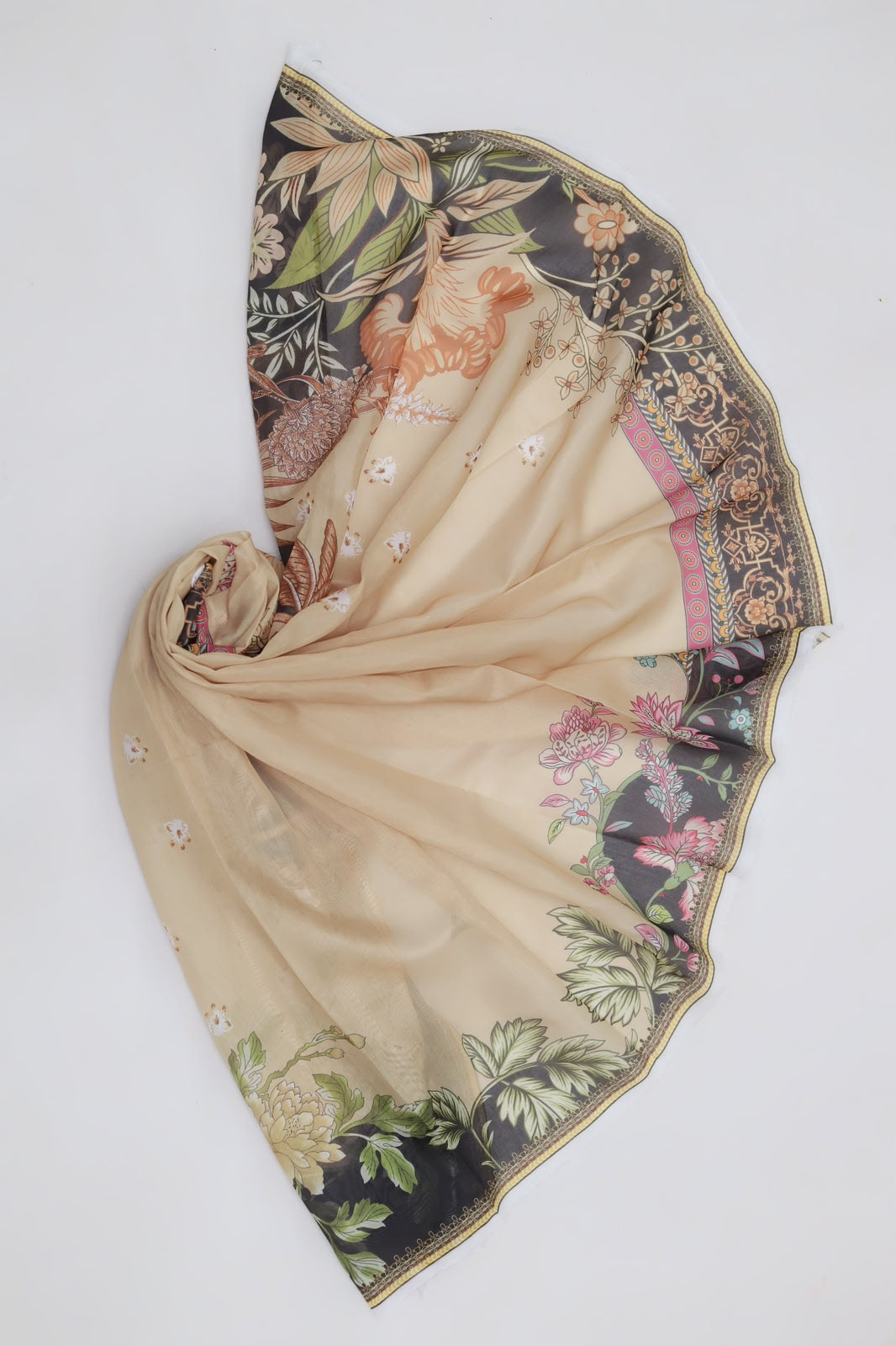 Summer Collection 2026 Premium Embroidered Lawn 3 Piece Suit with Digital Printed Swiss Voile Dupatta