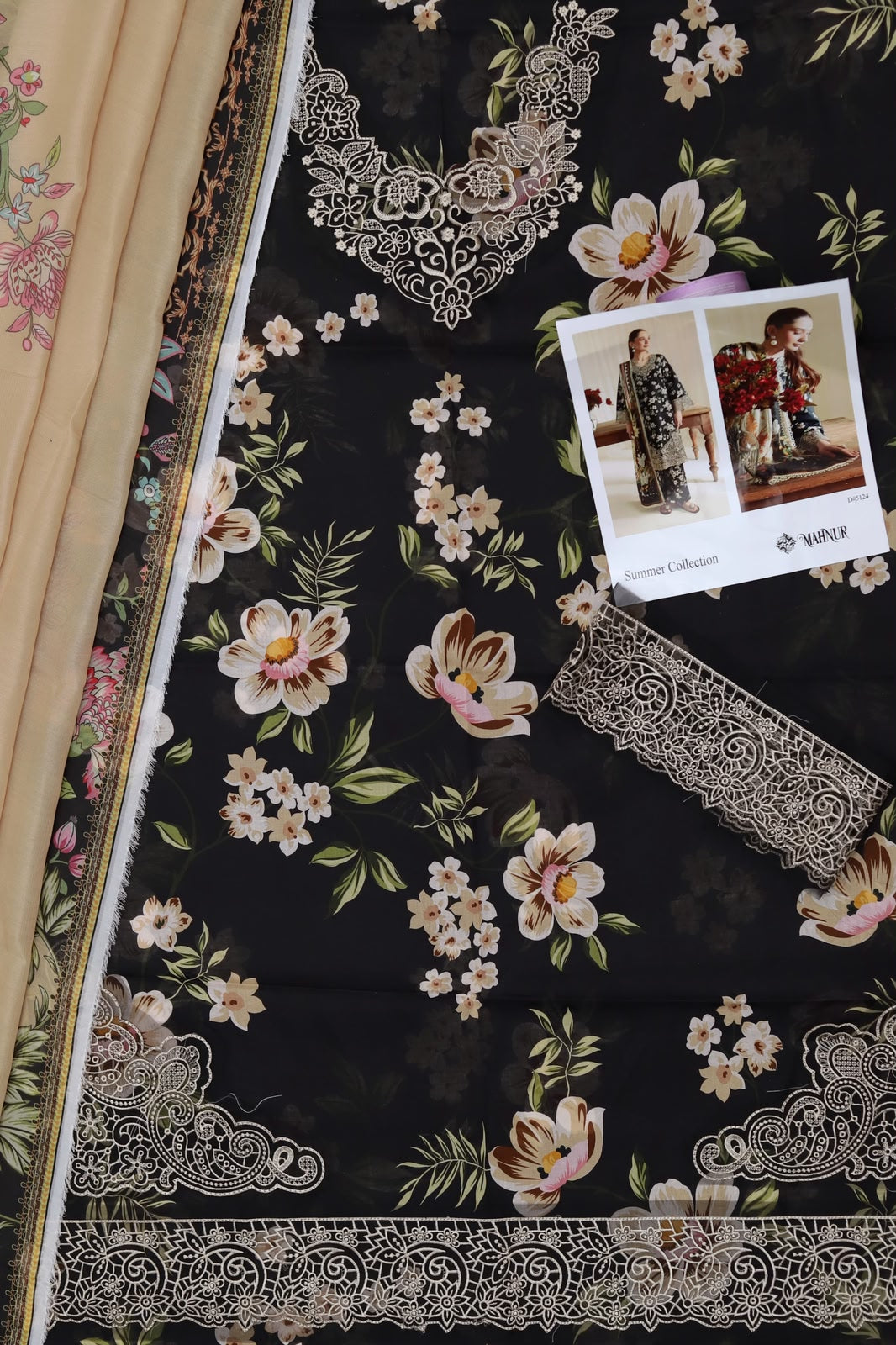 Summer Collection 2026 Premium Embroidered Lawn 3 Piece Suit with Digital Printed Swiss Voile Dupatta