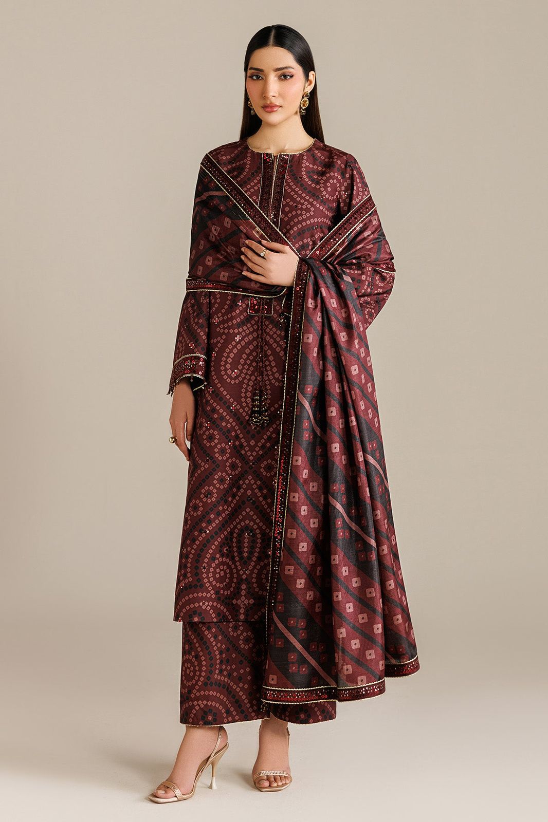 Bin Ilyas Luxury Lawn Collection 3 Piece Unstitched Suit – Heavy Embroidered Lawn with Chikankari Work & Organza Dupatta