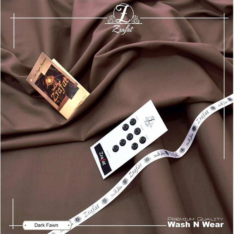Zrafat Original Premium Wash & Wear Fabric – Four Season Men's Unstitched Suit (4 Meter)